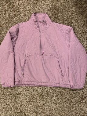 Lavender Quilted Pullover Jacket